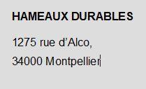 adresse HAMEAUX DURABLES