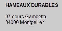 adresse HAMEAUX DURABLES